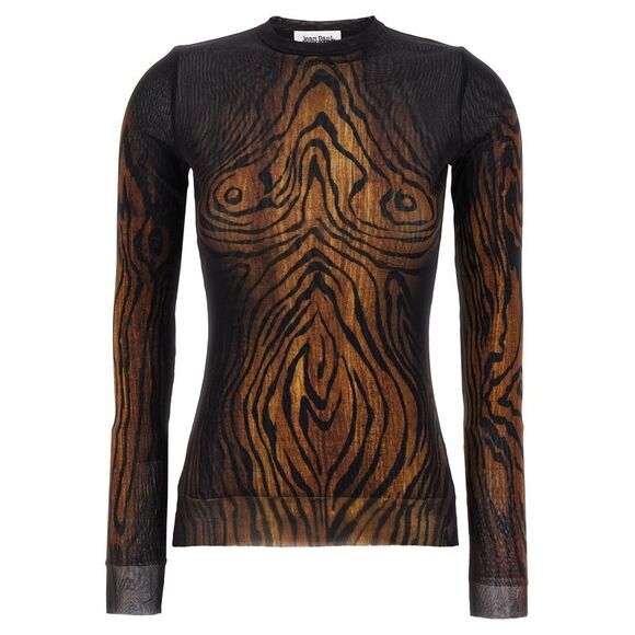 Jean Paul Gaultier Tops - Jean Paul Gaultier Multicolor Polyamide Pattern Women's Shirt